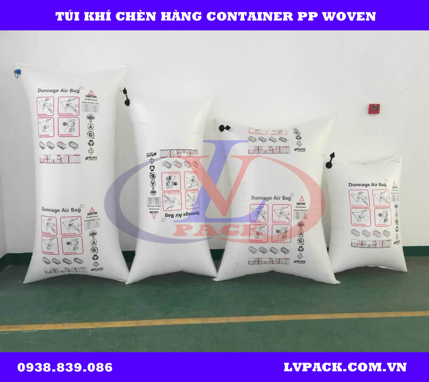 <b>1000x2000mm</b><br>Túi Khí Chèn hàng container PP woven