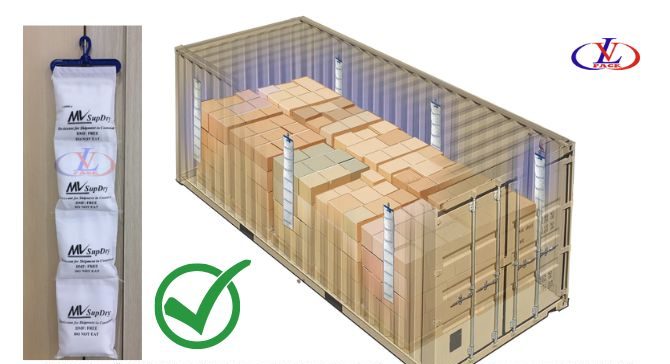 túi hút ẩm treo container