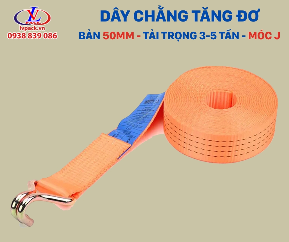 Dây chằng tăng đơ 50mm (Dây + Móc J)